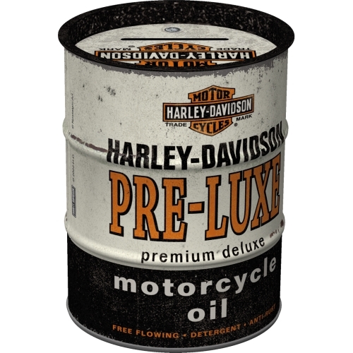 Nostalgic-Art 11.5cm/600ml Money Box Oil Harley-Davidson Pre-Luxe