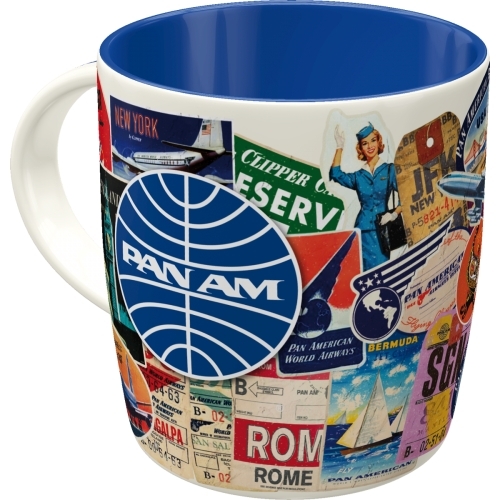 Nostalgic Art 330ml Mug w/ Handle Pan Am Travel Collage