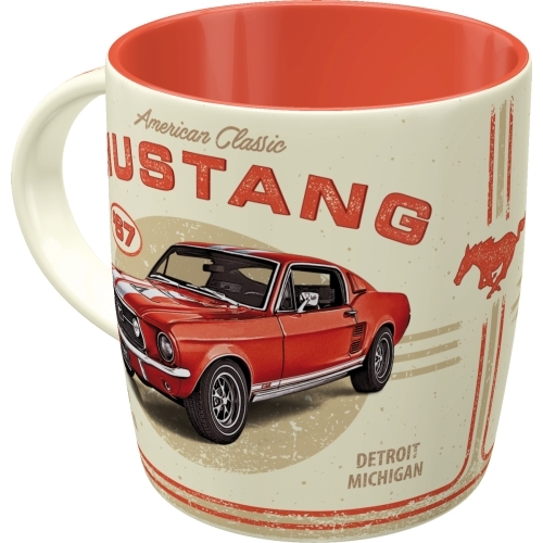 Nostalgic Art 330ml Mug w/ Handle Ford Mustang GT 1967 Red