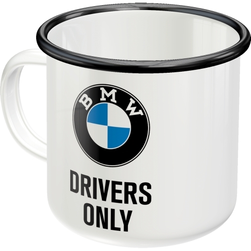 Nostalgic Art BMW Drivers Only Coffee/Tea Cup 360ml Enamel Mug