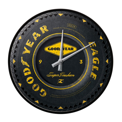 Nostalgic Art Wall Clock Goodyear Wheel