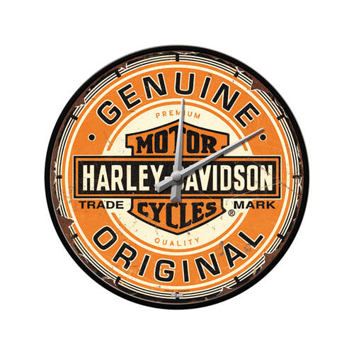 Nostalgic-Art Harley-Davidson - Genuine Original Wall Clock/Decoration 30cm