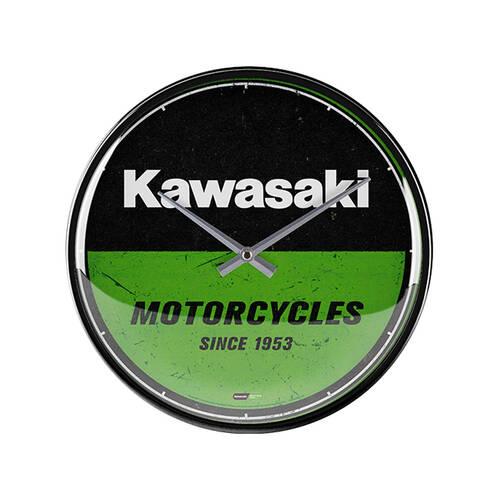 Nostalgic-Art Vintage Kawasaki Motorcycles Wall Clock/Home Decoration 30cm