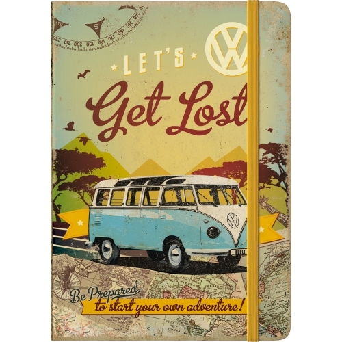 Nostalgic Art A5 Notebook VW Bulli w/ Hard Cover - Let's Get Lost