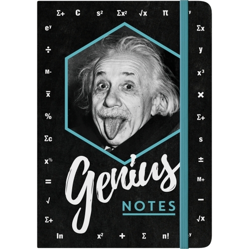 Nostalgic Art A5 Notebook Einstein w/ Hard Cover - Genius Notes