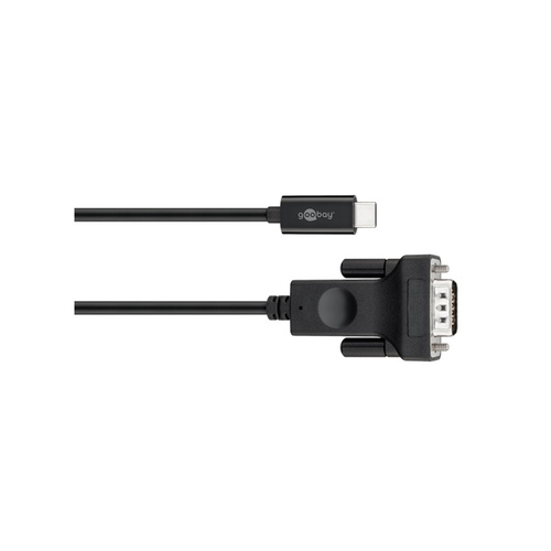 Goobay 1.80m USB-C to VGA Adapter 1080p Cable 60Hz - Black 