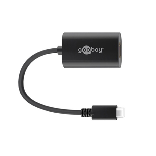 Goobay 20cm USB-C to HDMI Adapter Connector - Black