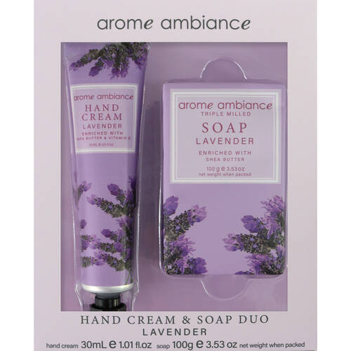 Arome Ambiance Nature Hand Cream & Soap Duo Lavender - Purple