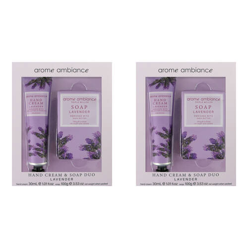 2PK Arome Ambiance Nature Hand Cream & Soap Duo Lavender - Purple