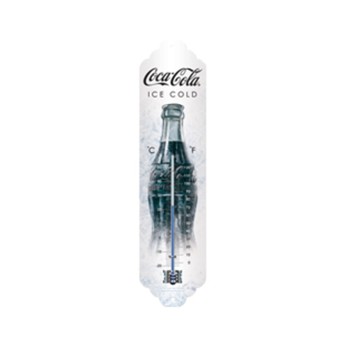 Nostalgic Art 28x6.5cm Wall Thermometer Metal Coke Ice White