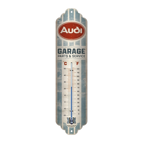 Nostalgic Art Metal Thermometer Audi Garage - Grey