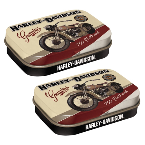 2PK Nostalgic Art Mint Box 6cm Harley Flathead Fresh Breath Hard Candy