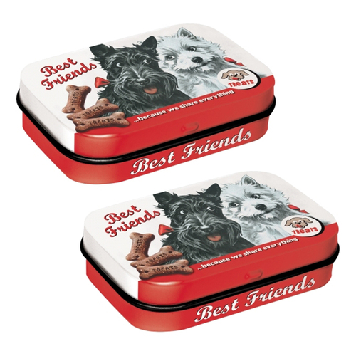 2PK Nostalgic Art Mint Box 6cm Best Friends Fresh Breath Hard Candy