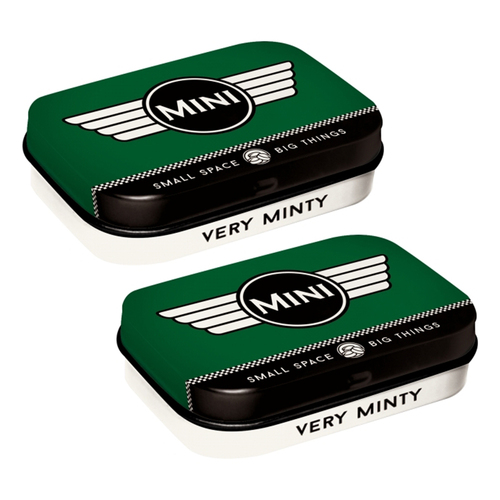 2PK Nostalgic Art 6cm Mint Tin Box Mini Logo Green Fresh Breath Hard Candy