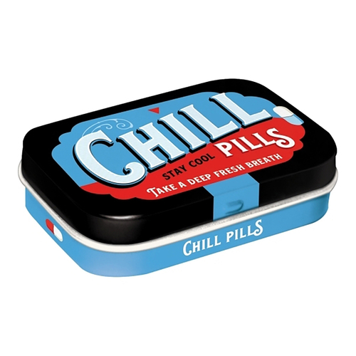Nostalgic Art 6cm Mint Tin Box Chill Pills Fresh Breath Hard Candy Mints