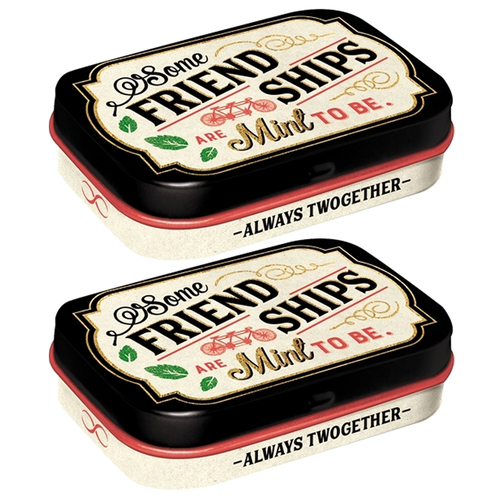 2PK Nostalgic Art 6cm Mint Tin Box Friendships Mint To Be Hard Candy