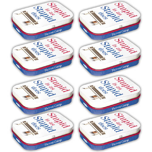 8PK Nostalgic-Art Mint Tin Box Forrest Gump Stupid Is As Stupid Does 4x6cm