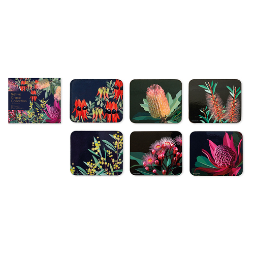 6pc Ashdene Native Grace Coaster