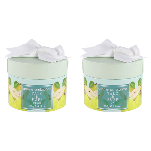 2PK Arome Ambiance Nature Fresh Bath Powder Talc & Puff Pear