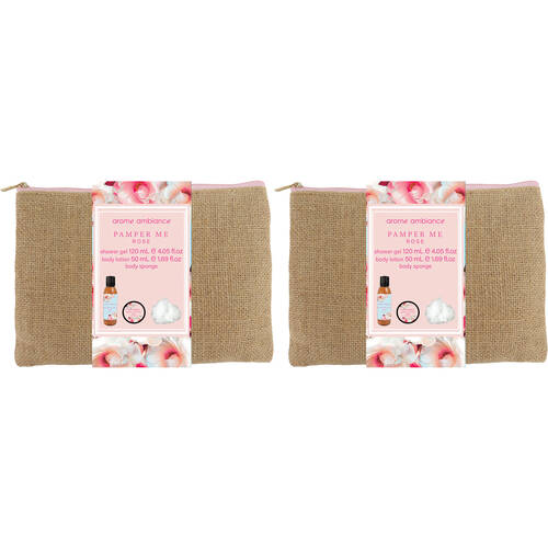 6pc Arome Ambiance Nature Pamper Me Kit Shower Steamers - Rose