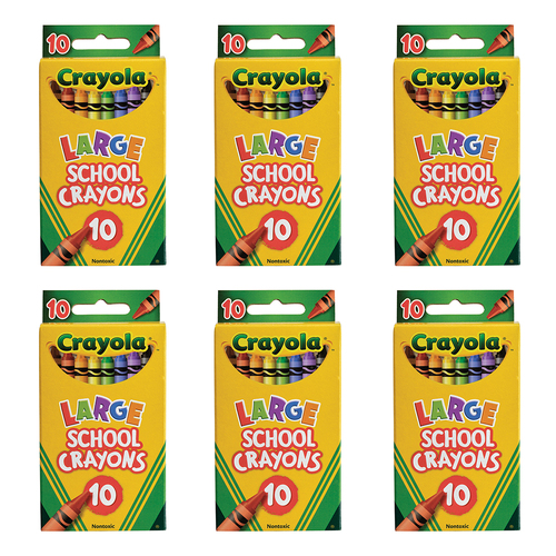60pc Crayola Kids/Childrens Creative Large School Crayons 36m+