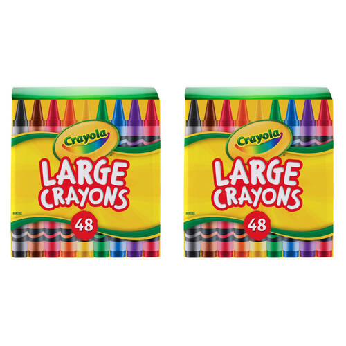 2x 48pc Crayola Large Crayons SharePack Kids/Toddler 3y+