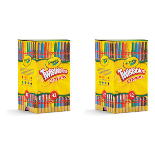 2x 32pc Crayola Twistables Crayons Share Pack Set Kids 3y+
