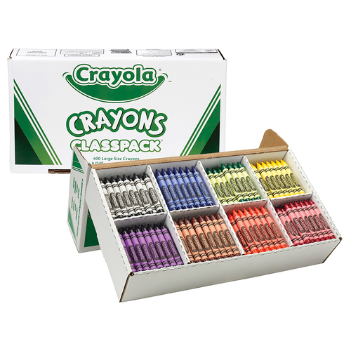 400pc Crayola Kids/Childrens Creative Large Crayon Classpack 36m+