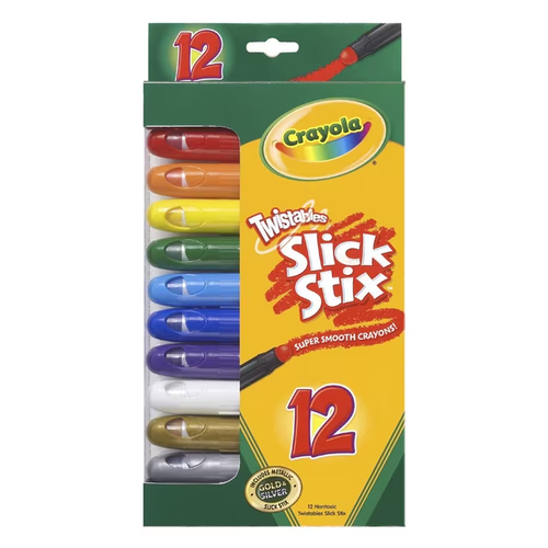 12pc Crayola Kids/Childrens Creative Slick Stix Crayons 36m+