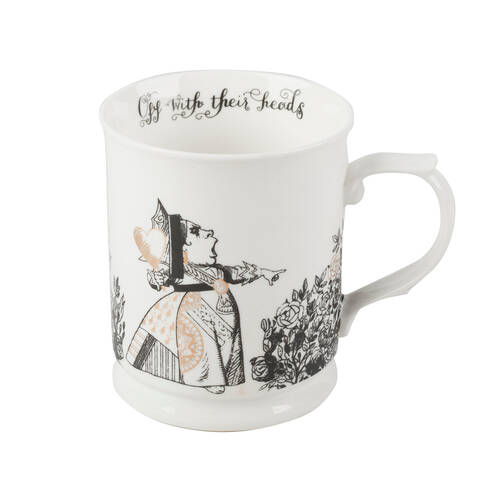Mikasa x V & A Alice In Wonderland Tankyard Coffee Drinking Mug White/Black