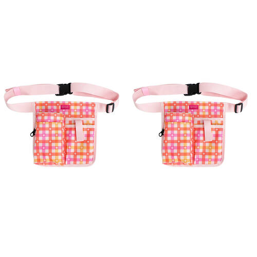 2PK Annabel Trends Sprout Half Waist Garden Tool Belt - Daisy Gingham