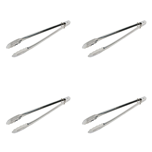 4PK Wiltshire Bar-B Stainless Steel Barbeque Tongs 35cm