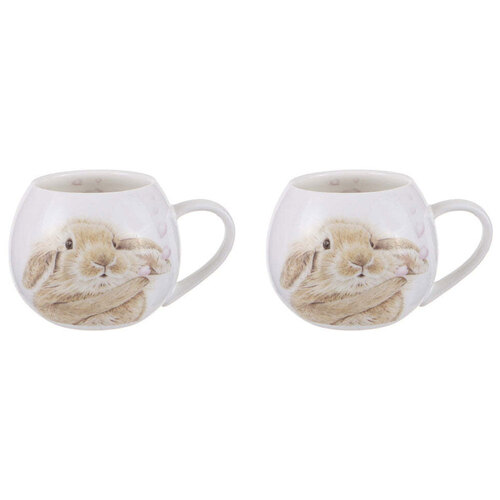 2PK Ashdene Bunny Hearts Mini Hug Mug