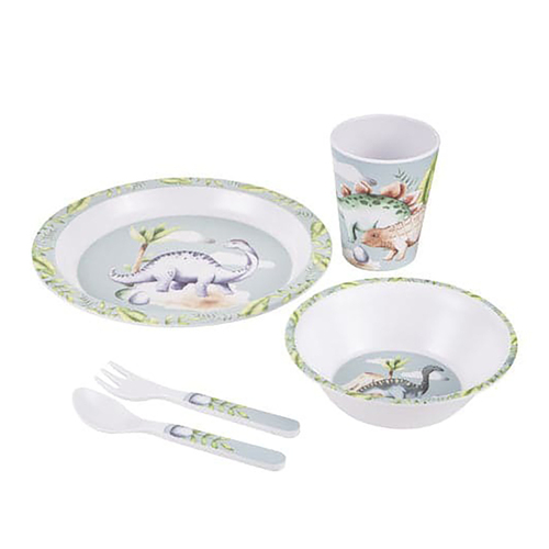 5pc Ashdene Dino Land Kids Dinner Set