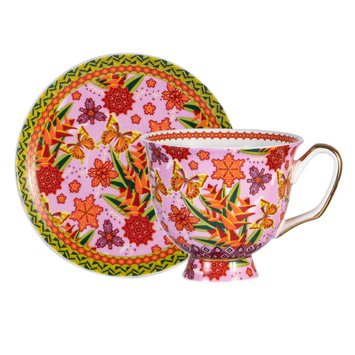 Ashdene Butterfly Heliconia XL Cup & Saucer