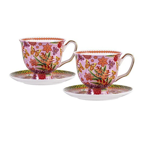 Ashdene Butterfly Heliconia XL Cup & Saucer Set