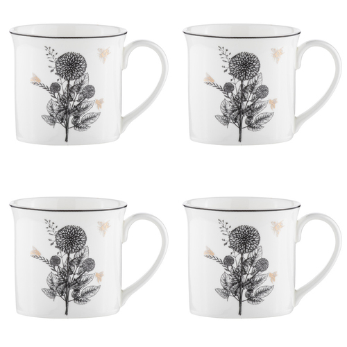 4PK Ashdene Queen Bee Wide Flare 260ml/8.5cm Tea/Coffee Mug