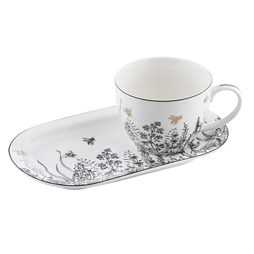 2pc Ashdene Queen Bee Tea Drink Cup/Mug & Plate/Saucer Set