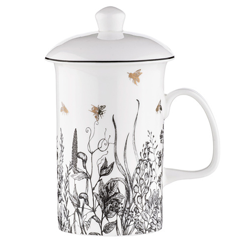 3pc Ashdene Queen Bee 320ml/14.5cm Cup/Mug Infuser w/ Lid