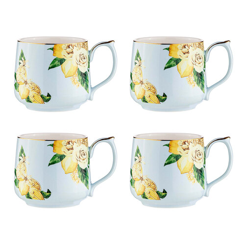 4PK Ashdene Citrus Blooms 470ml Tea/Coffee Drinking Mug