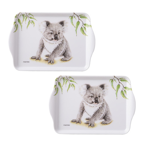 2pc Ashdene Bush Buddies Melamine 21x14.2cm Scatter Tray - Koala