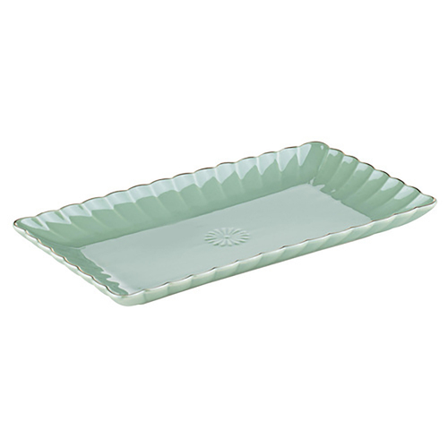 Ashdene Parisienne Pearl Rectangular 25.5x14.5cm Platter - Aquamarine