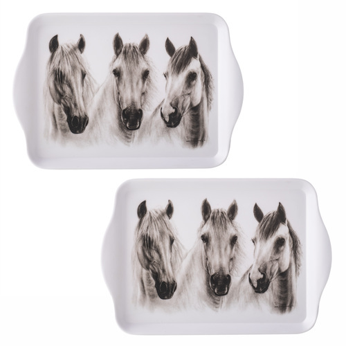 2pc Ashdene Trio Chestnut Melamine 21x14.2cm Scatter Trays