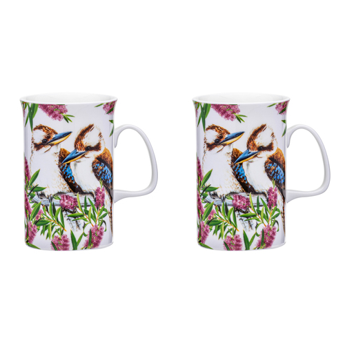 2PK Ashdene Australian Birds 320ml Coffee Mug - Kookaburras