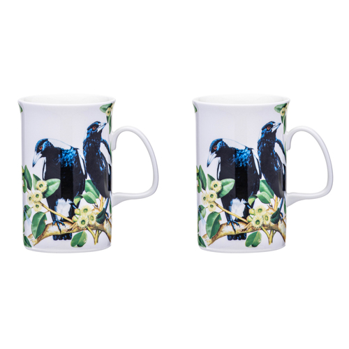 2PK Ashdene Australian Birds 320ml Coffee Mug - Magpies