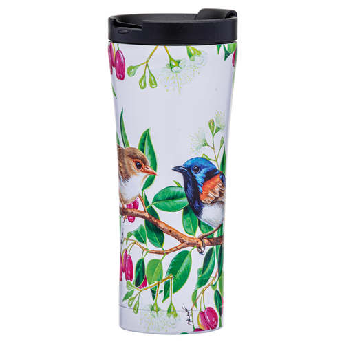 Ashdene Australian Birds 500ml Insulated Travel Mug - Fairy Wrens
