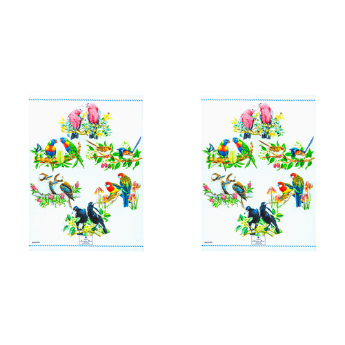2PK Ashdene Australian Birds 70x50cm Cotton Kitchen Towel