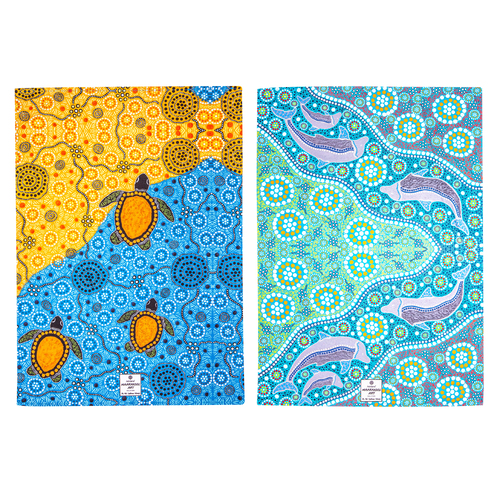 2pc Ashdene Maarakool Art Water Kitchen Towel - Assorted