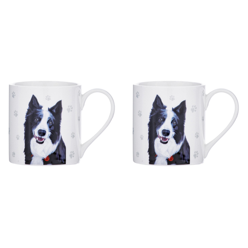 2PK Ashdene Paws & All 380ml Mug Coffee/Tea Cup - Border Collie