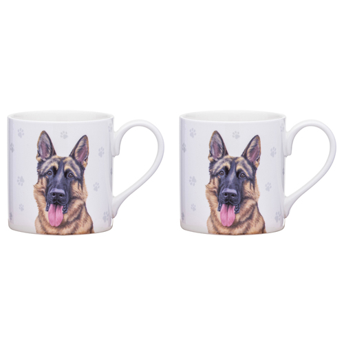 2PK Ashdene Paws & All 380ml Mug Coffee/Tea Cup - German Shepherd